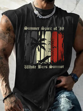 Herren Weißer Junge Sommer bedruckte Weste zartstils